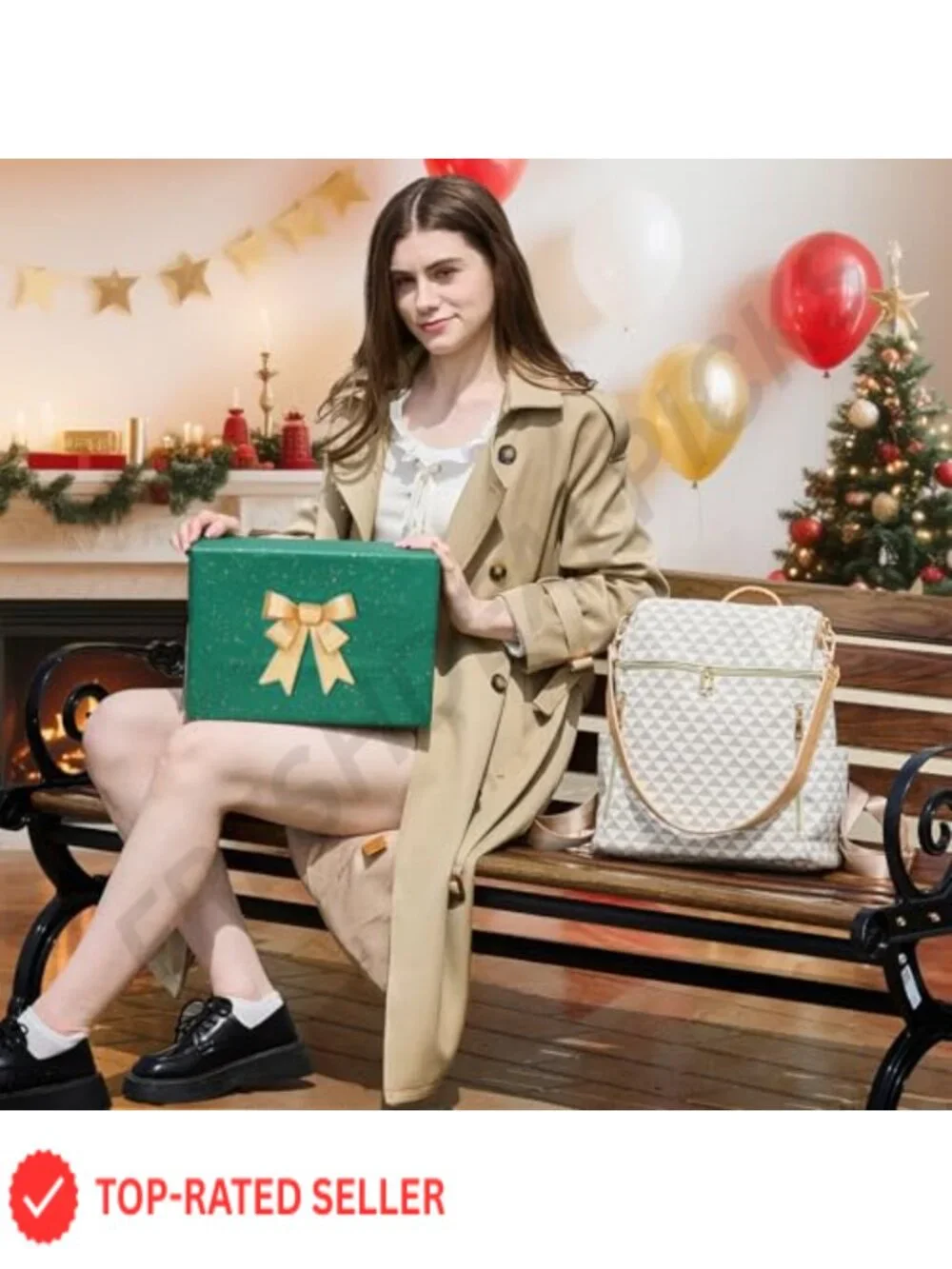 PU Leather Backpack Purse for Women Casual Travel Daypack